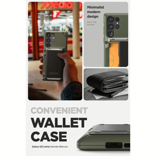 VRS รุ่น Damda Glide Pro - เคส Galaxy S23 Ultra - สี Green Groove - Image 4