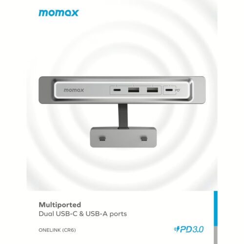 อุปกรณ์เชื่อมต่อในรถ Tesla (2021-2022 Model 3) Momax รุ่น Onelink 4 Port USB – สีเงิน - Image 8