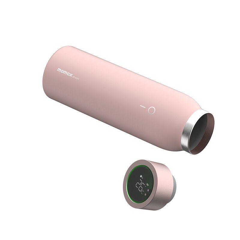 ขวดน้ำอัจฉริยะ Momax รุ่น Smart Bottle IoT Thermal Drinkware - สีชมพู