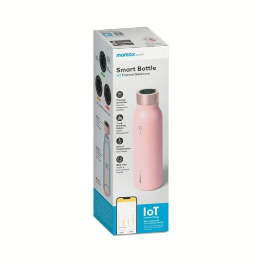 ขวดน้ำอัจฉริยะ Momax รุ่น Smart Bottle IoT Thermal Drinkware - สีชมพู - Image 6