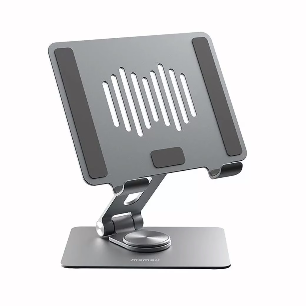 แท่นวาง Momax รุ่น Fold Stand Rotatable Laptop Stand - สีเทาสเปซเกรย์