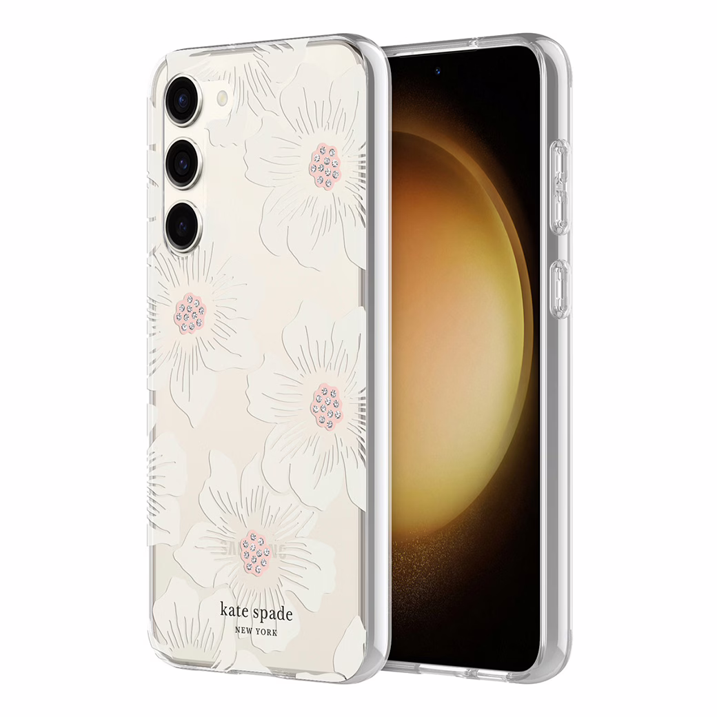 Kate Spade New York รุ่น Protective Hardshell - เคส Galaxy S23 Plus - ลาย Hollyhock Floral
