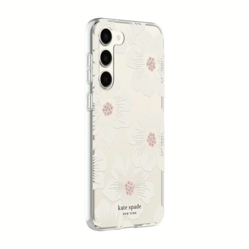 Kate Spade New York รุ่น Protective Hardshell - เคส Galaxy S23 Plus - ลาย Hollyhock Floral - Image 4