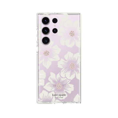Kate Spade New York รุ่น Protective Hardshell - เคส Galaxy S23 Ultra - ลาย Hollyhock Floral