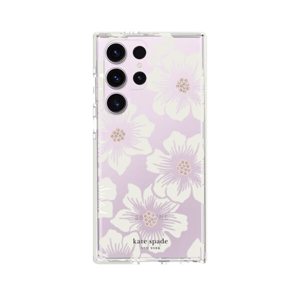 Kate Spade New York รุ่น Protective Hardshell - เคส Galaxy S23 Ultra - ลาย Hollyhock Floral - Image 8