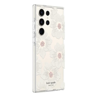 Kate Spade New York รุ่น Protective Hardshell - เคส Galaxy S23 Ultra - ลาย Hollyhock Floral