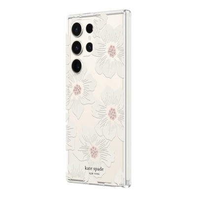 Kate Spade New York รุ่น Protective Hardshell - เคส Galaxy S23 Ultra - ลาย Hollyhock Floral