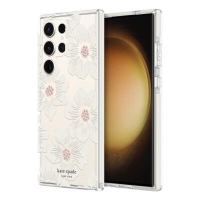 Kate Spade New York รุ่น Protective Hardshell - เคส Galaxy S23 Ultra - ลาย Hollyhock Floral