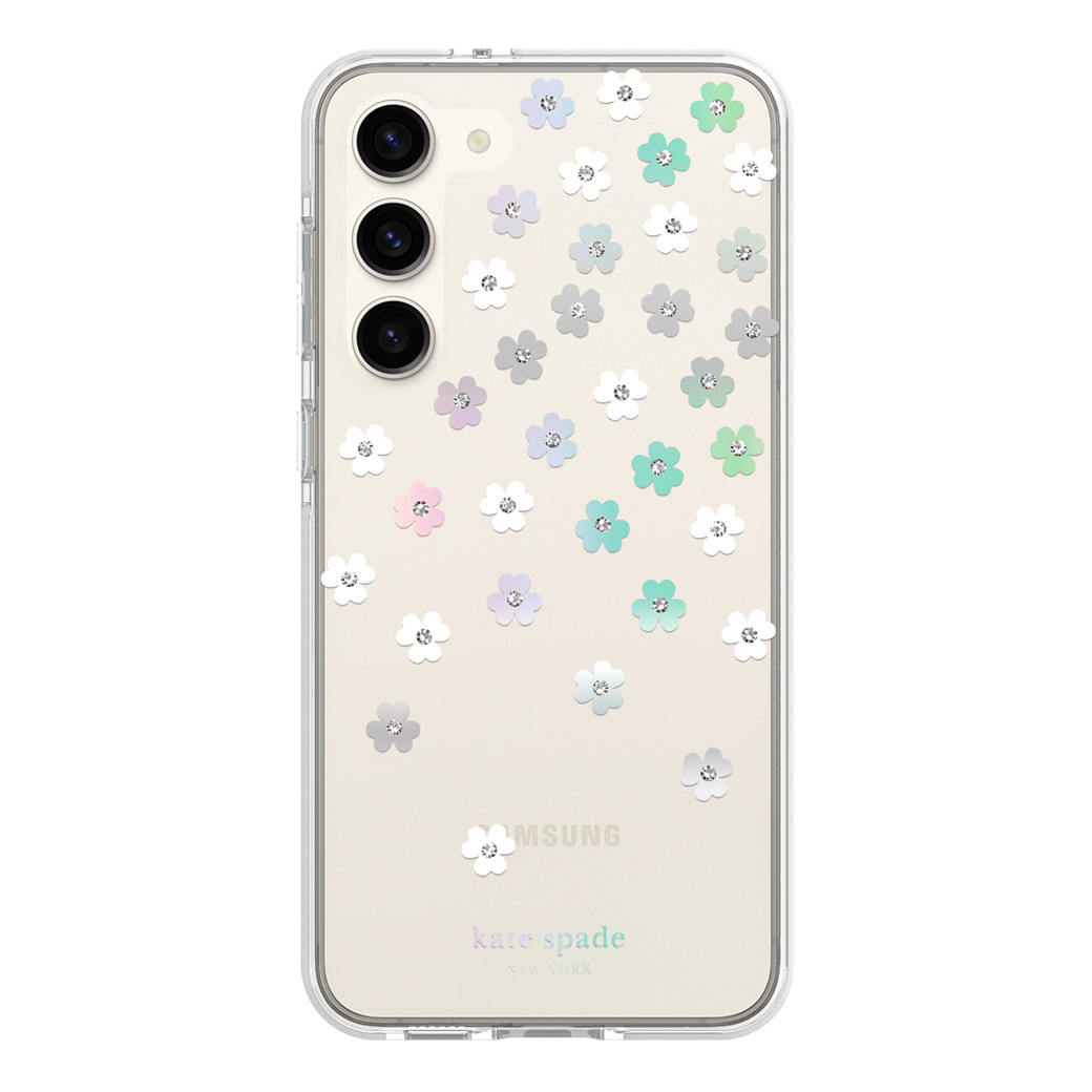 Kate Spade New York รุ่น Defensive Hardshell - เคส Galaxy S23 Plus - ลาย Scattered Flowers