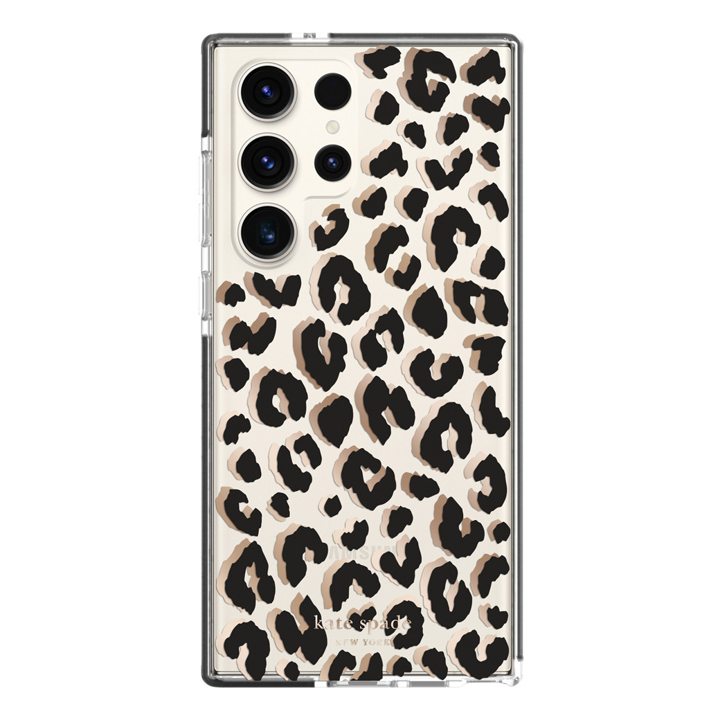 Kate Spade New York รุ่น Defensive Hardshell - เคส Galaxy S23 Ultra - ลาย City Leopard