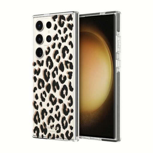 Kate Spade New York รุ่น Defensive Hardshell - เคส Galaxy S23 Ultra - ลาย City Leopard - Image 3