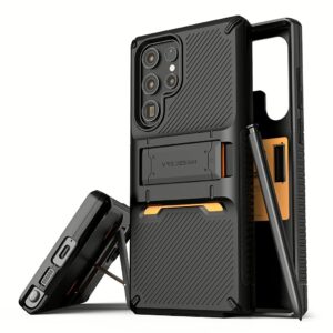 VRS รุ่น QuickStand Pro - เคส Galaxy S22 Ultra - สี Black