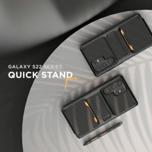 VRS รุ่น QuickStand Pro - เคส Galaxy S22 Ultra - สี Black