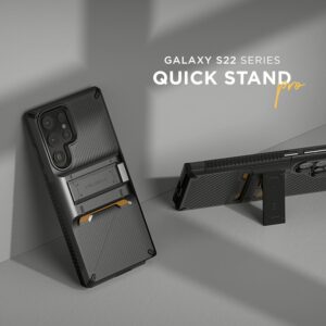 VRS รุ่น QuickStand Pro - เคส Galaxy S22 Ultra - สี Black