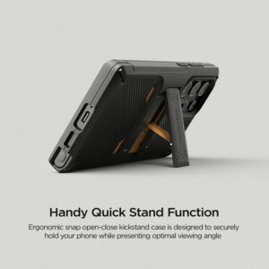 VRS รุ่น QuickStand Pro - เคส Galaxy S22 Ultra - สี Black
