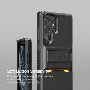 VRS รุ่น QuickStand Pro - เคส Galaxy S22 Ultra - สี Black