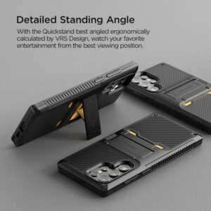 VRS รุ่น QuickStand Pro - เคส Galaxy S22 Ultra - สี Black