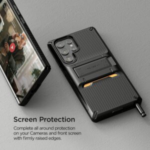 VRS รุ่น QuickStand Pro - เคส Galaxy S22 Ultra - สี Black
