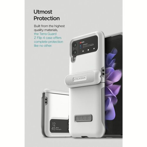 VRS รุ่น Terra Guard Modern - เคส Galaxy Z Flip 4 - สี White - Image 2