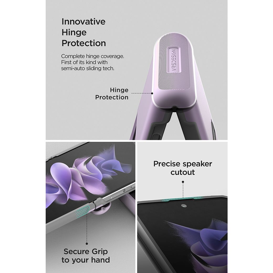 VRS รุ่น Terra Guard Modern - เคส Galaxy Z Flip 4 - สี Purple