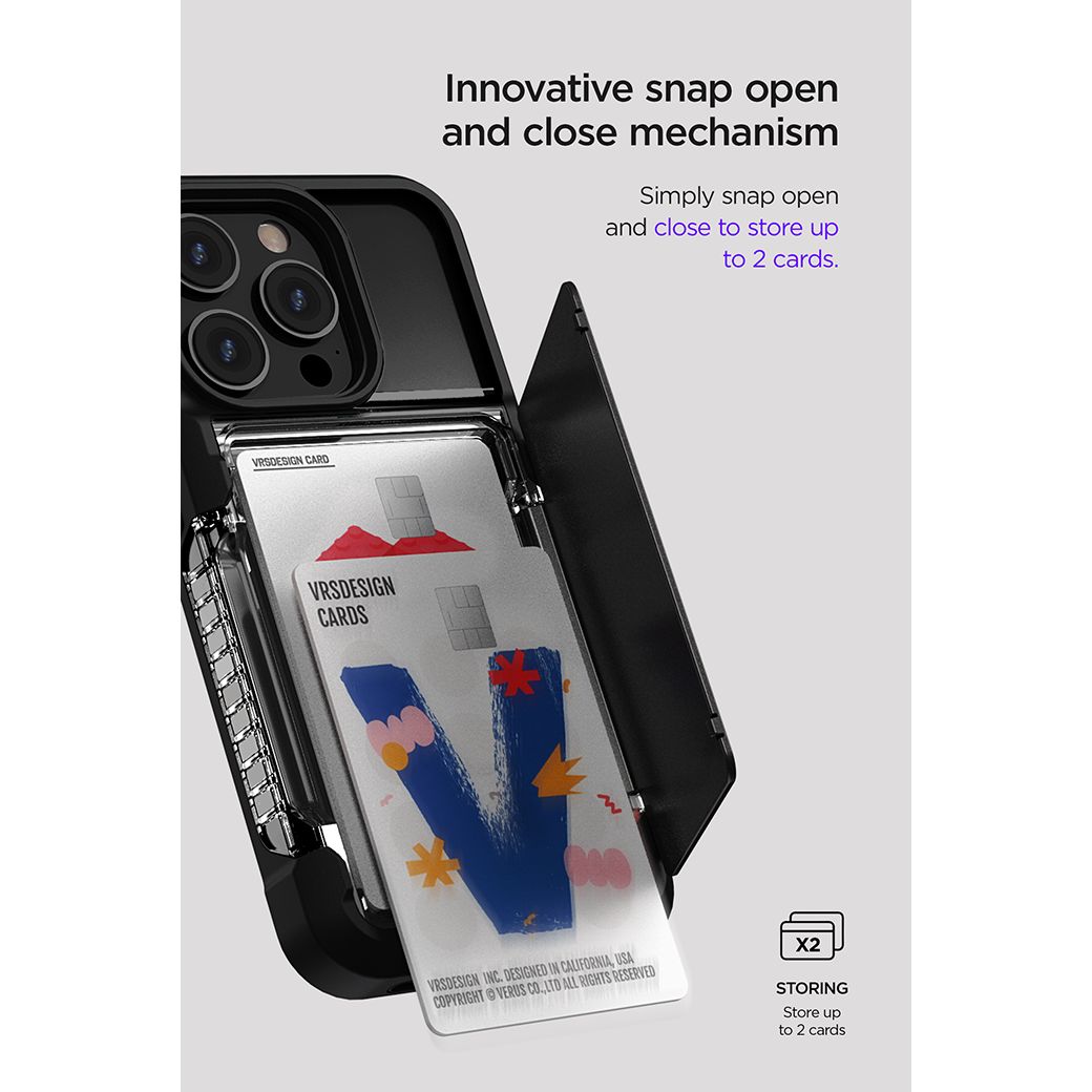 VRS รุ่น Neo Flip - เคส iPhone 14 Pro - สี Black