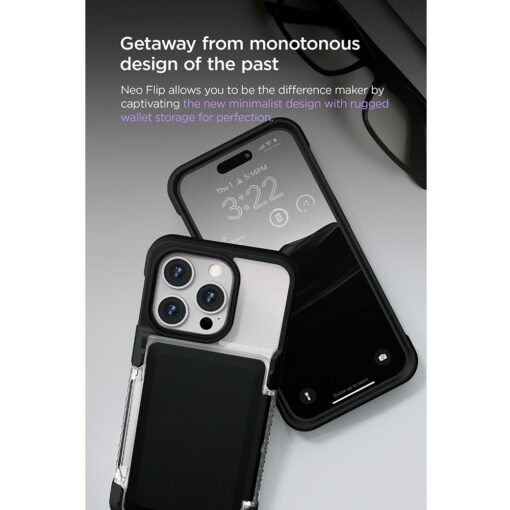 VRS รุ่น Neo Flip - เคส iPhone 14 Pro - สี Black - Image 20