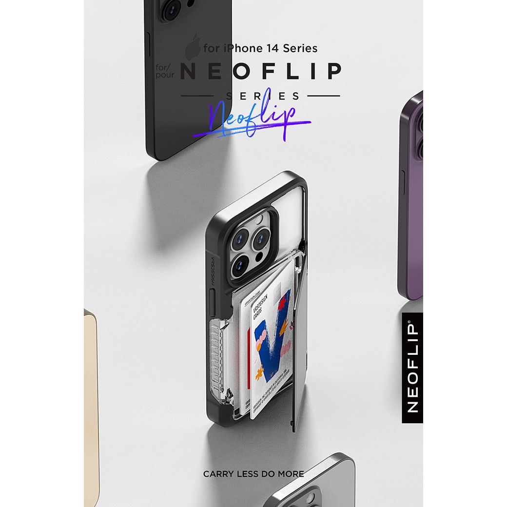 VRS รุ่น Neo Flip - เคส iPhone 14 Pro - สี Black