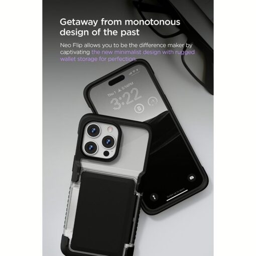 VRS รุ่น Neo Flip - เคส iPhone 14 Pro Max - สี Black - Image 5
