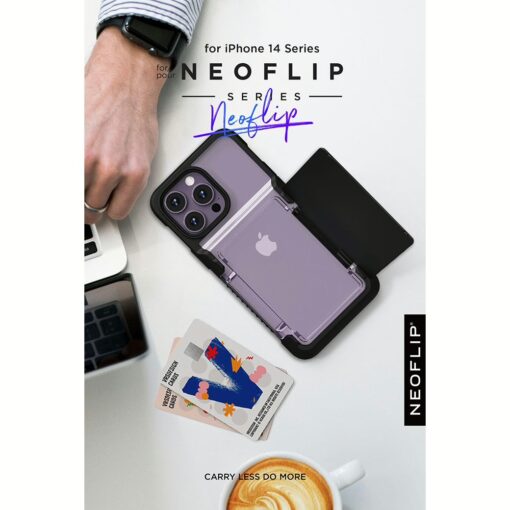 VRS รุ่น Neo Flip - เคส iPhone 14 Pro Max - สี Black - Image 19