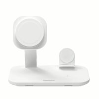 แท่นชาร์จไร้สาย Momax รุ่น Q.Mag Pro 3 3-in-1 Wireless Charger with MagSafe - สีขาว