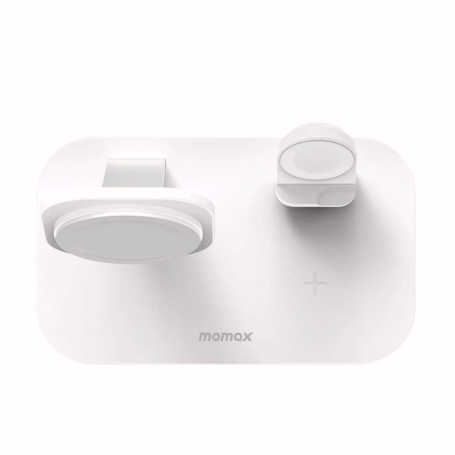 แท่นชาร์จไร้สาย Momax รุ่น Q.Mag Pro 3 3-in-1 Wireless Charger with MagSafe - สีขาว