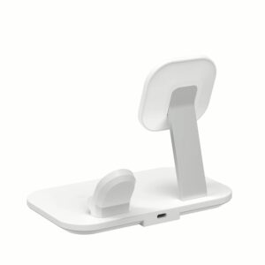 แท่นชาร์จไร้สาย Momax รุ่น Q.Mag Pro 3 3-in-1 Wireless Charger with MagSafe - สีขาว