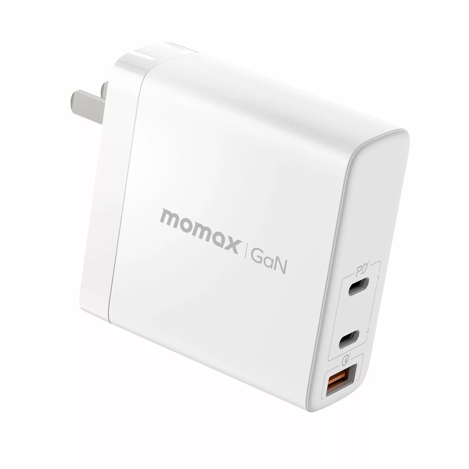 หัวชาร์จ Momax รุ่น Oneplug 3-Port GaN Charger (140W) - สีขาว