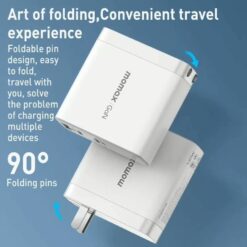 หัวชาร์จ Momax รุ่น Oneplug 3-Port GaN Charger (140W) - สีขาว
