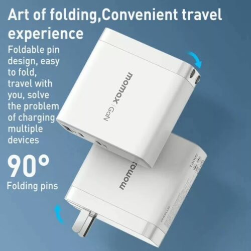 หัวชาร์จ Momax รุ่น Oneplug 3-Port GaN Charger (140W) - สีขาว - Image 8