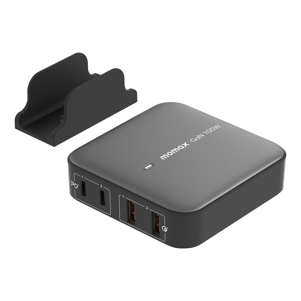 หัวชาร์จ Momax รุ่น Oneplug 100W 4-Port GaN Desktop Charger (CN) - สีดำ