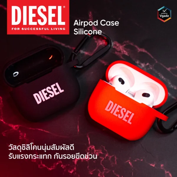 Diesel รุ่น Airpod Case Silicone - เคส Airpods 3 - สี Black/White
