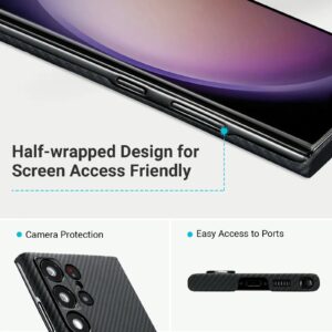 Pitaka รุ่น MagEz Case 3 - เคส Galaxy S23 Ultra - สี Black/Grey Twill