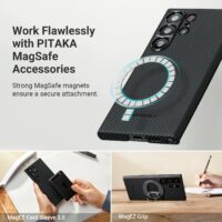 Pitaka รุ่น MagEz Case 3 - เคส Galaxy S23 Ultra - สี Black/Grey Twill