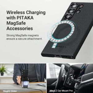 Pitaka รุ่น MagEz Case 3 - เคส Galaxy S23 Ultra - สี Black/Grey Twill