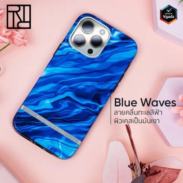 Richmond & Finch - เคส iPhone 14 Pro Max - ลาย Blue Waves