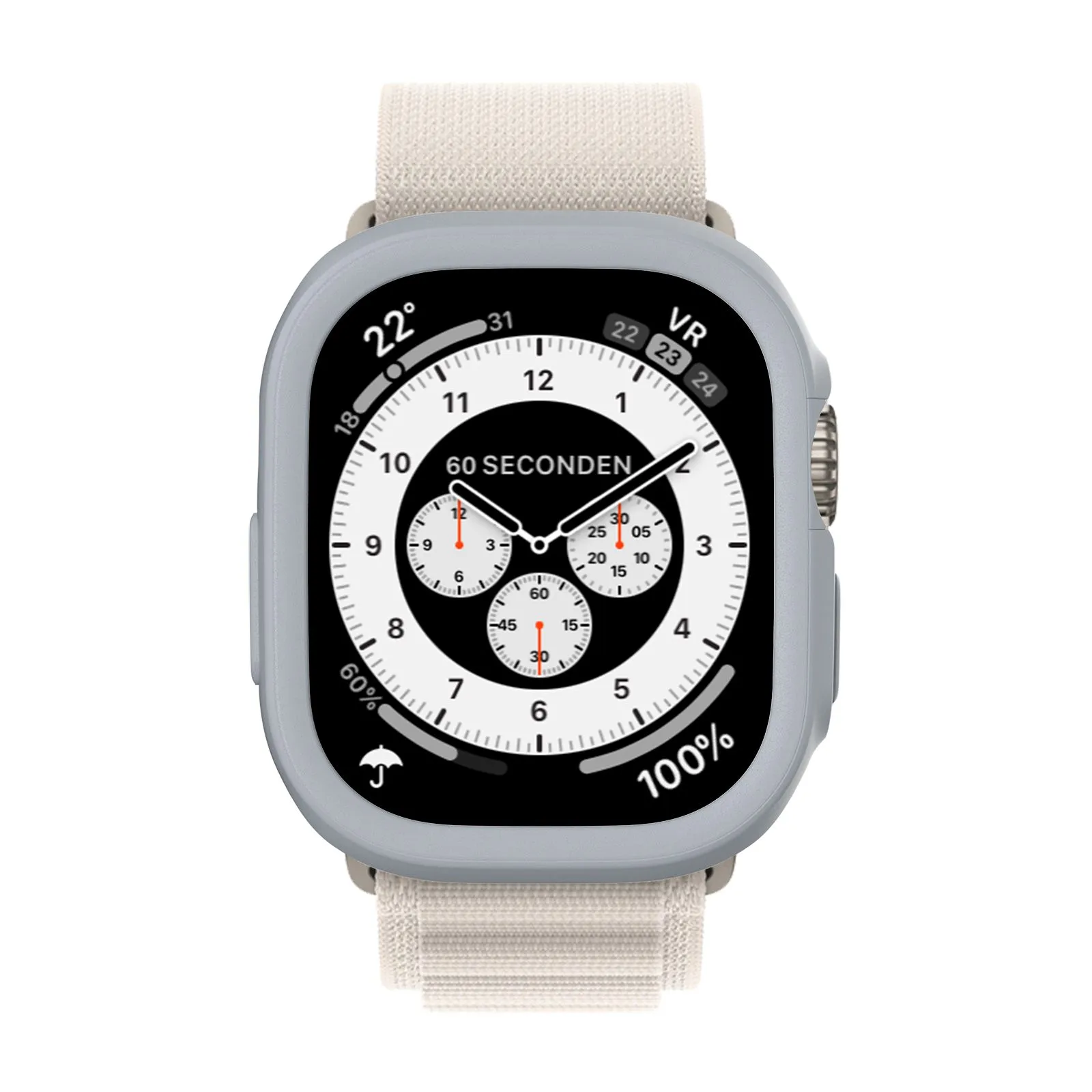 เคส RhinoShield รุ่น Crashguard NX - Apple Watch Ultra 1/2 (49mm) - สี Ash Grey