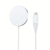 แท่นชาร์จไร้สาย Choetech รุ่น 15W Removable Wireless Magenetic Holder Charger (T518+H046) - สีเงิน