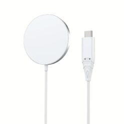 แท่นชาร์จไร้สาย Choetech รุ่น 15W Removable Wireless Magenetic Holder Charger (T518+H046) - สีเงิน