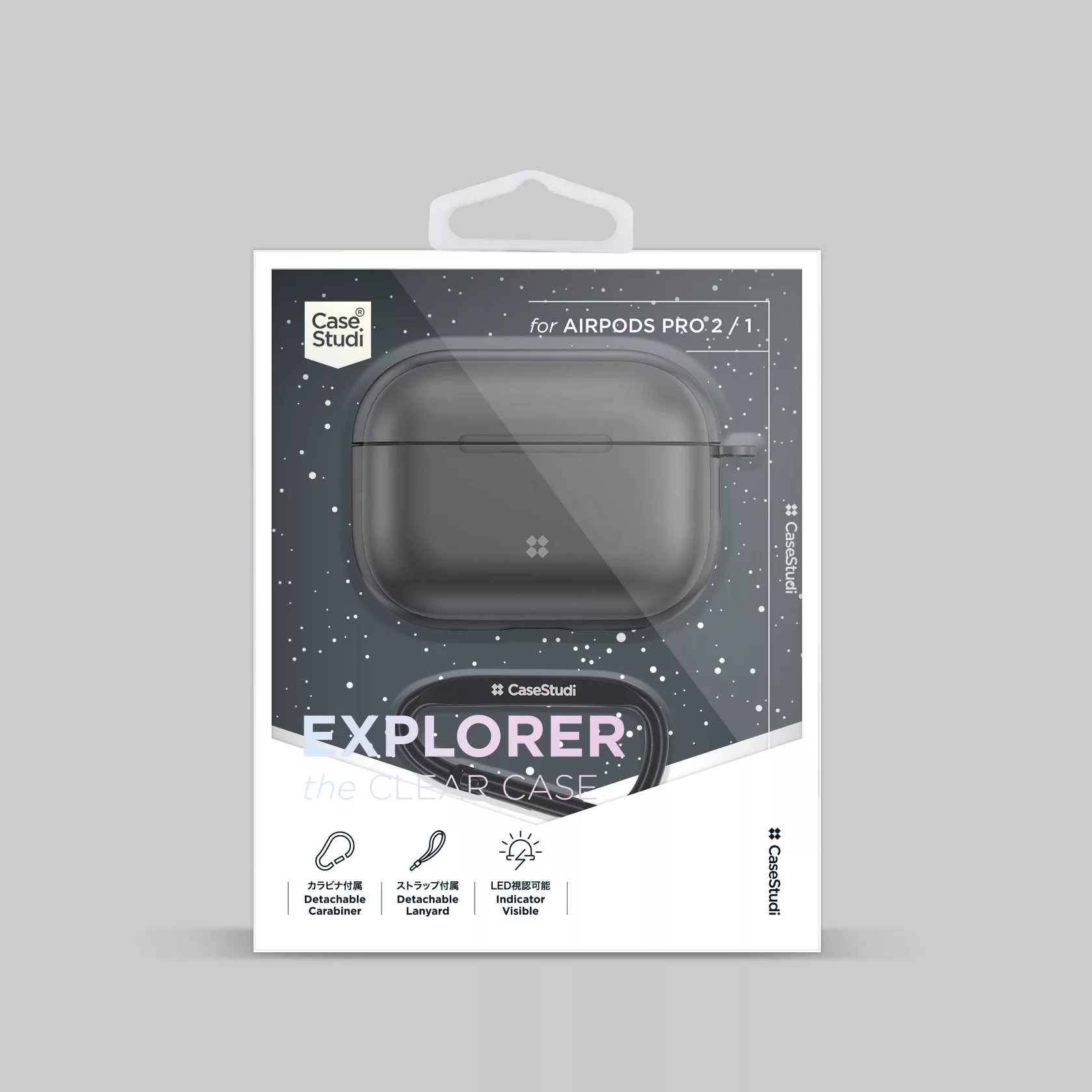 Casestudi รุ่น Explorer Clear - เคส Airpods Pro 2 - สี Crystal Black
