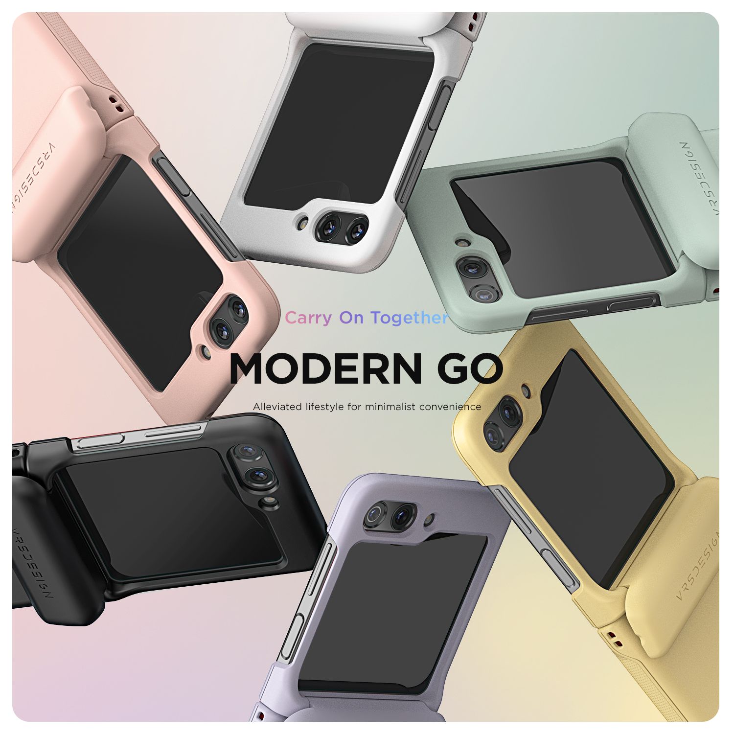 VRS รุ่น Terra Guard Modern Go - เคส Galaxy Z Flip 5 - สี Pink Sand