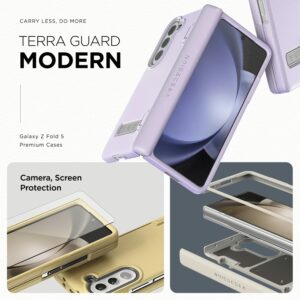 VRS รุ่น Terra Guard Modern - เคส Galaxy Z Fold 5 - สี Cream (แถมฟิล์มหน้าจอ)