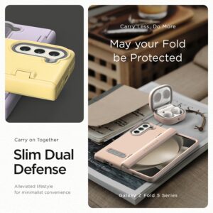 VRS รุ่น Terra Guard Modern - เคส Galaxy Z Fold 5 - สี Cream (แถมฟิล์มหน้าจอ)