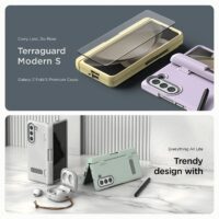 VRS รุ่น Terra Guard Modern S - เคส Galaxy Z Fold 5 - สี Cream (แถมฟิล์มหน้าจอ)