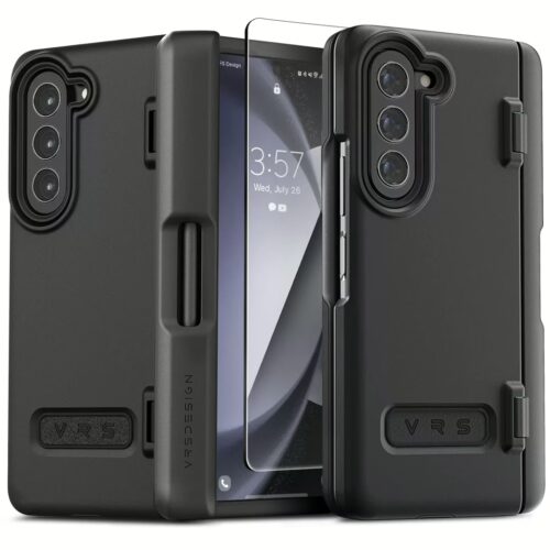 VRS รุ่น Terra Guard Modern S - เคส Galaxy Z Fold 5 - สี Matte Black (แถมฟิล์มหน้าจอ)